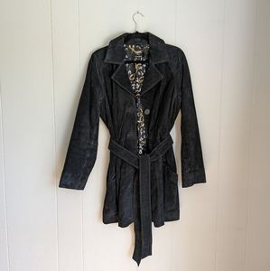 Suede women's dress coat